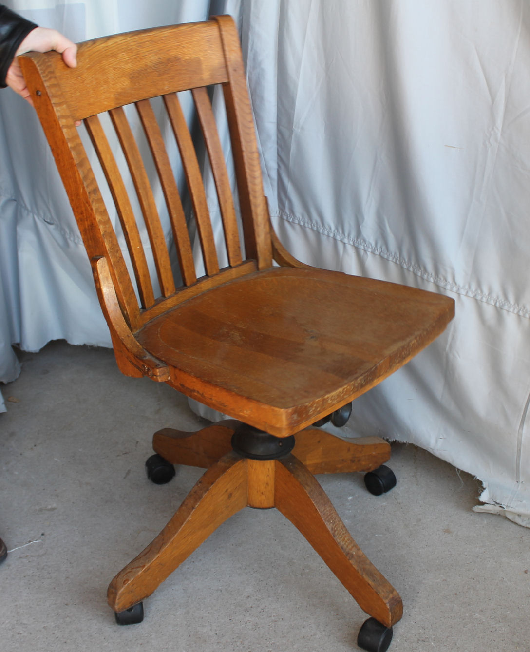 Bargain John's Antiques » Blog Archive Antique Oak swivel Office Chair
