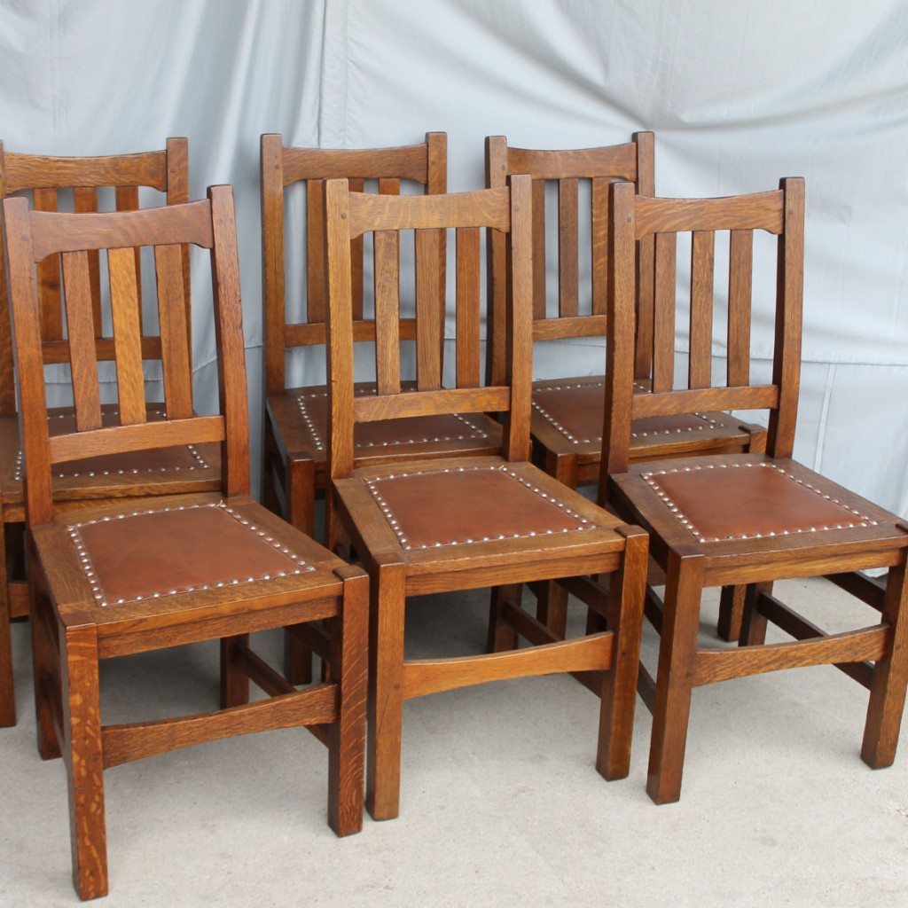 Bargain John's Antiques » Blog Archive Arts and Crafts Mission Oak Set of Six Dining Chairs