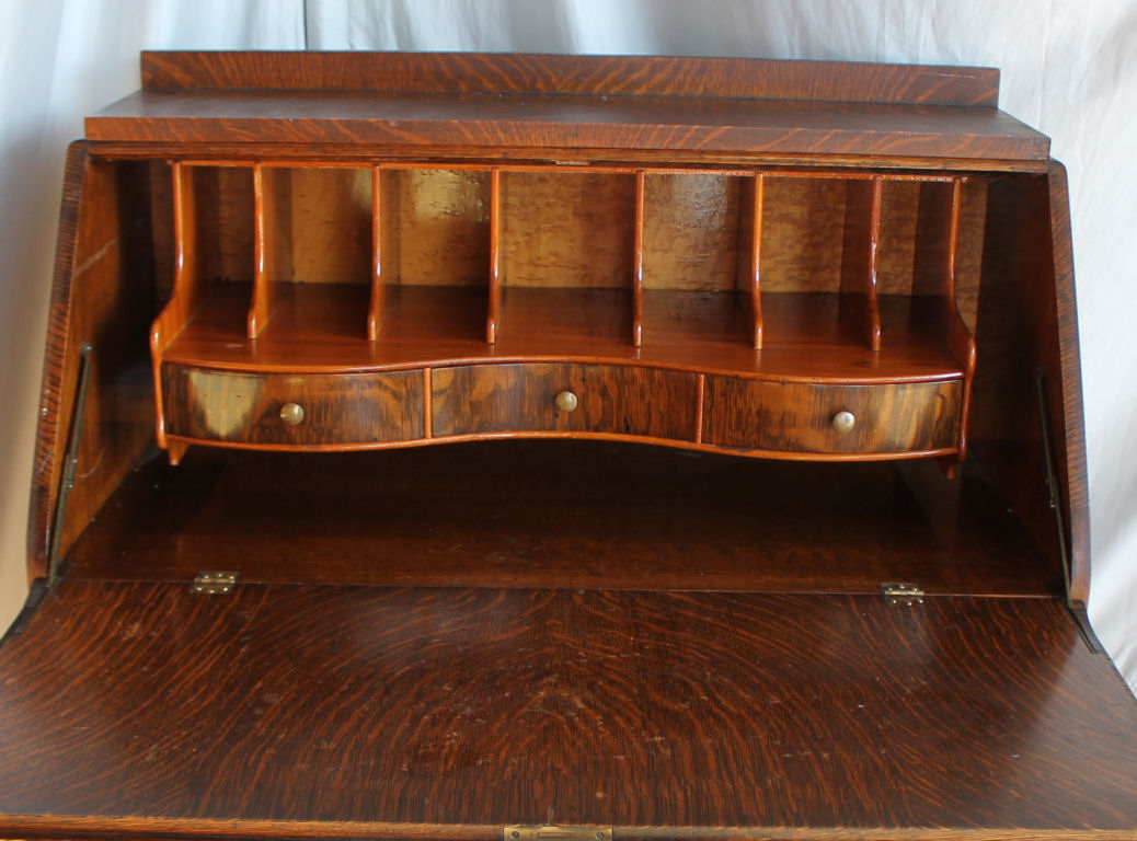 Bargain John's Antiques Antique Oak Drop Front Desk - Claw Feet Antique Oak drop front Desk – claw feet - Bargain John's Antiques Antique Oak Drop Front Desk - Claw Feet