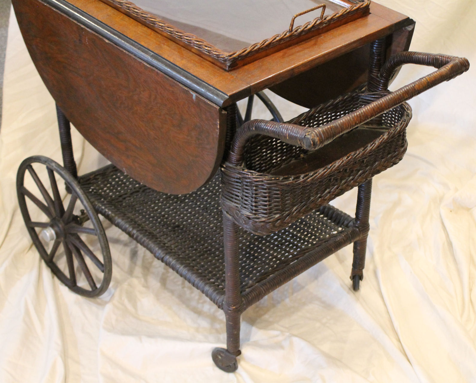 tea set and cart