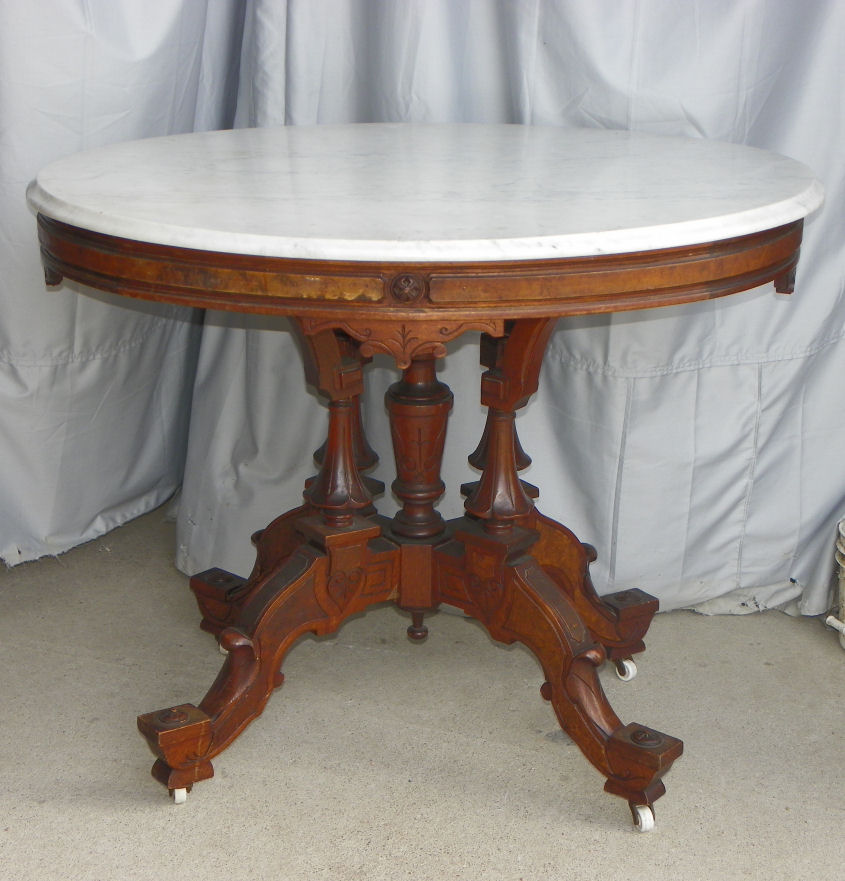 Bargain John's Antiques | Antique Victorian Walnut Marble 