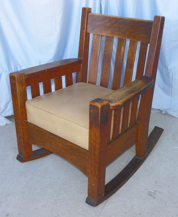 Bargain John S Antiques Antique Mission Oak Rocking Chair Made