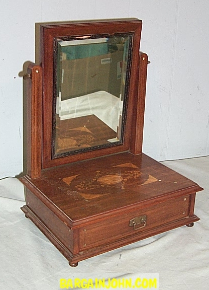 Antique Shaving And Or Vanity Mirror, Vintage Dresser Top Shaving Mirror