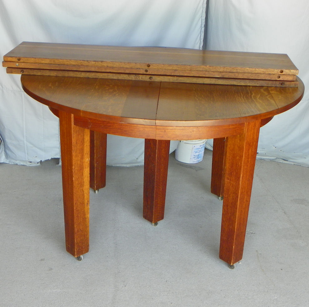 Bargain Johns Antiques Gustav Stickley Round Mission Oak Dining