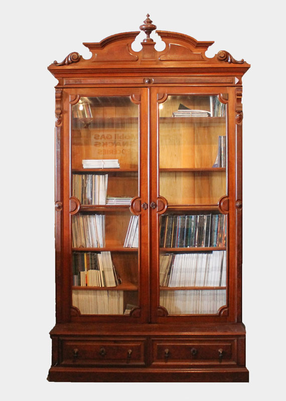 Bargain John S Antiques Antique Victorian Tall Walnut Bookcase