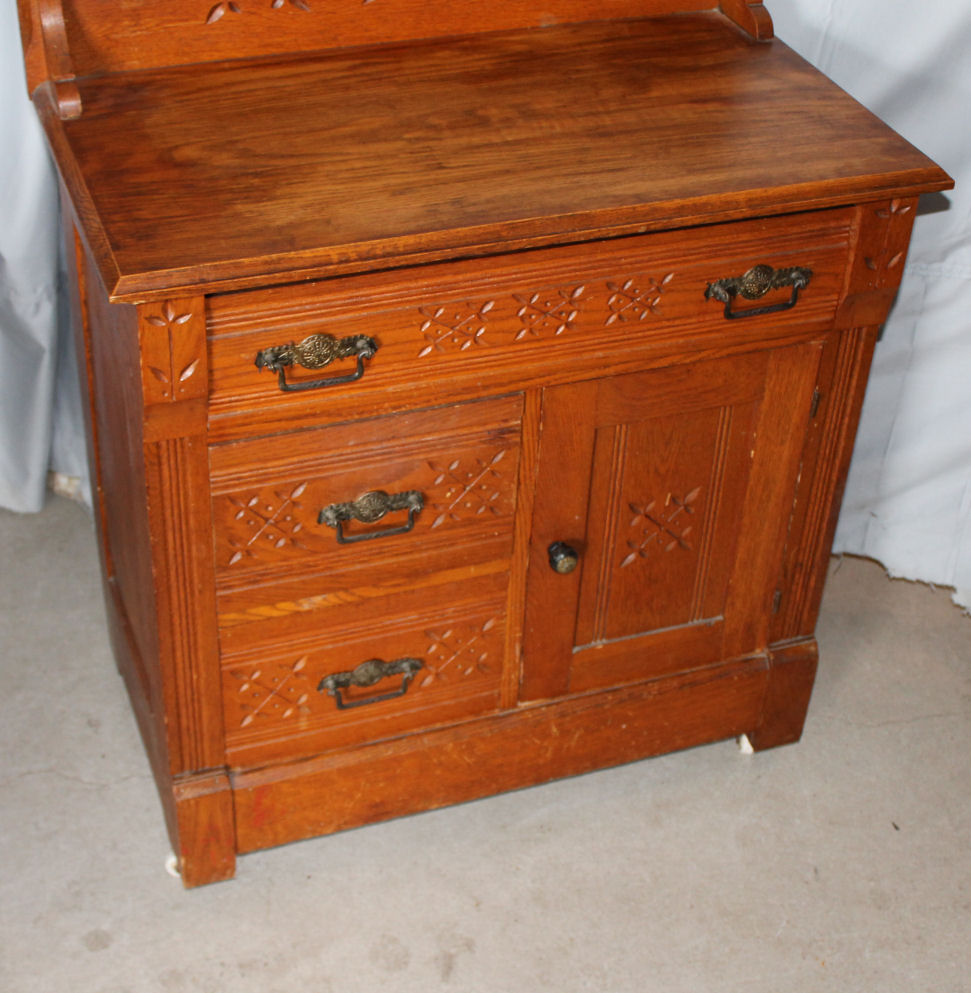 Bargain Johns Antiques Antique Oak Wash Stand Commode Eastlake