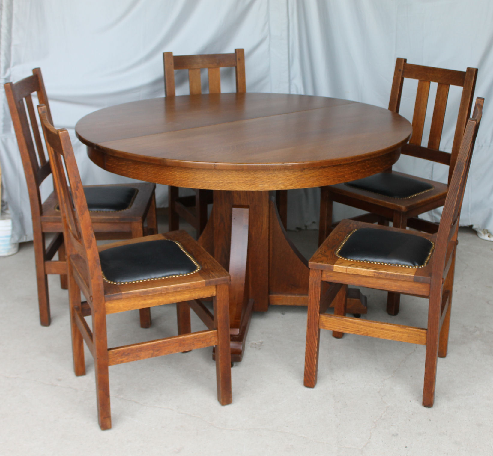 Bargain Johns Antiques Mission Oak Antique Dining Set Stickley Brothers Table Chairs Bargain Johns Antiques