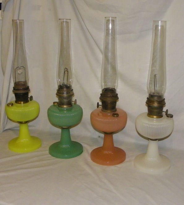 Bargain John S Antiques Antique Pink Vertique Model B Aladdin Lamp Sold