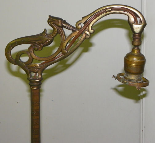 Bargain John's Antiques | Antique Cast Iron Bridge Floor Lamp - Bargain