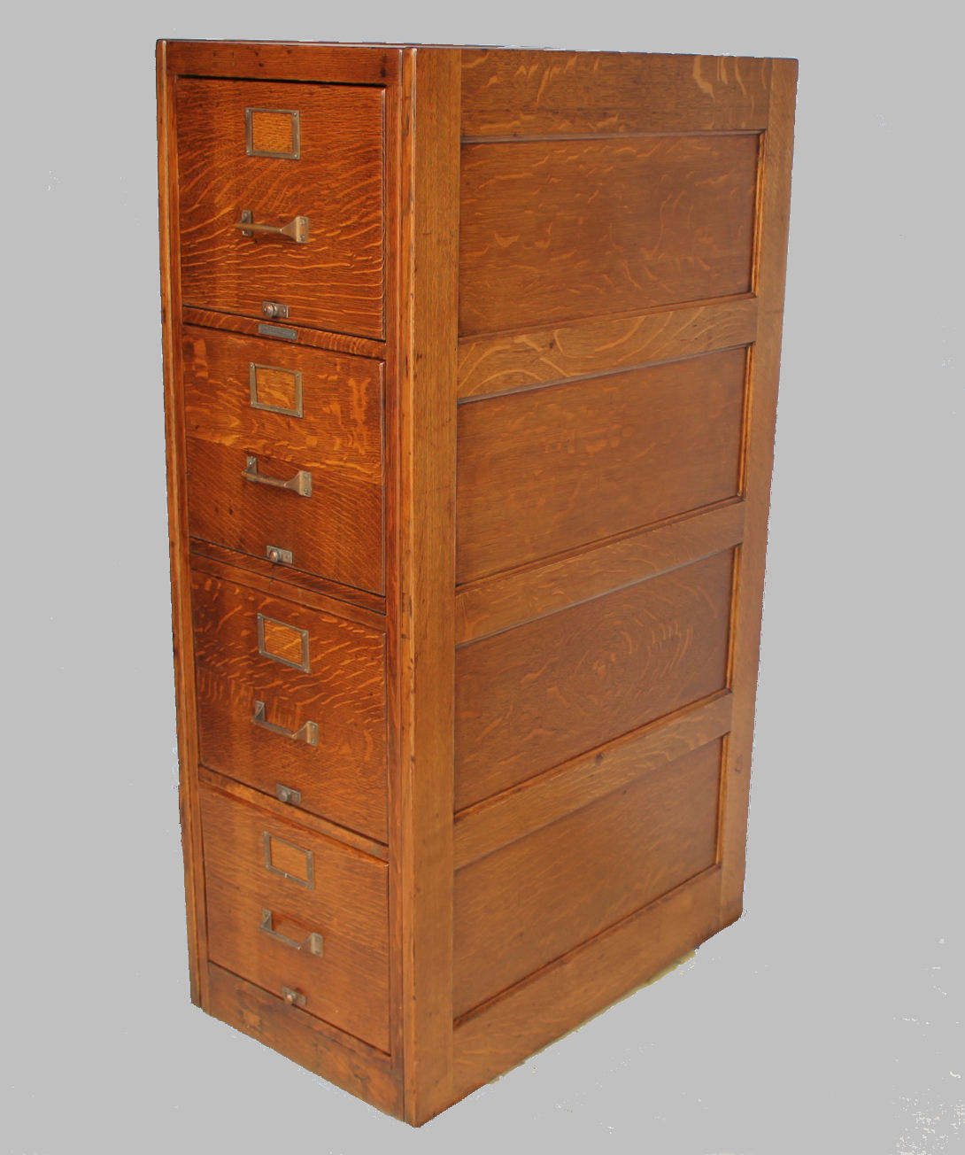 Antiques Antique Oak File Cabinet, Wooden File Cabinets 4 Drawer Antique