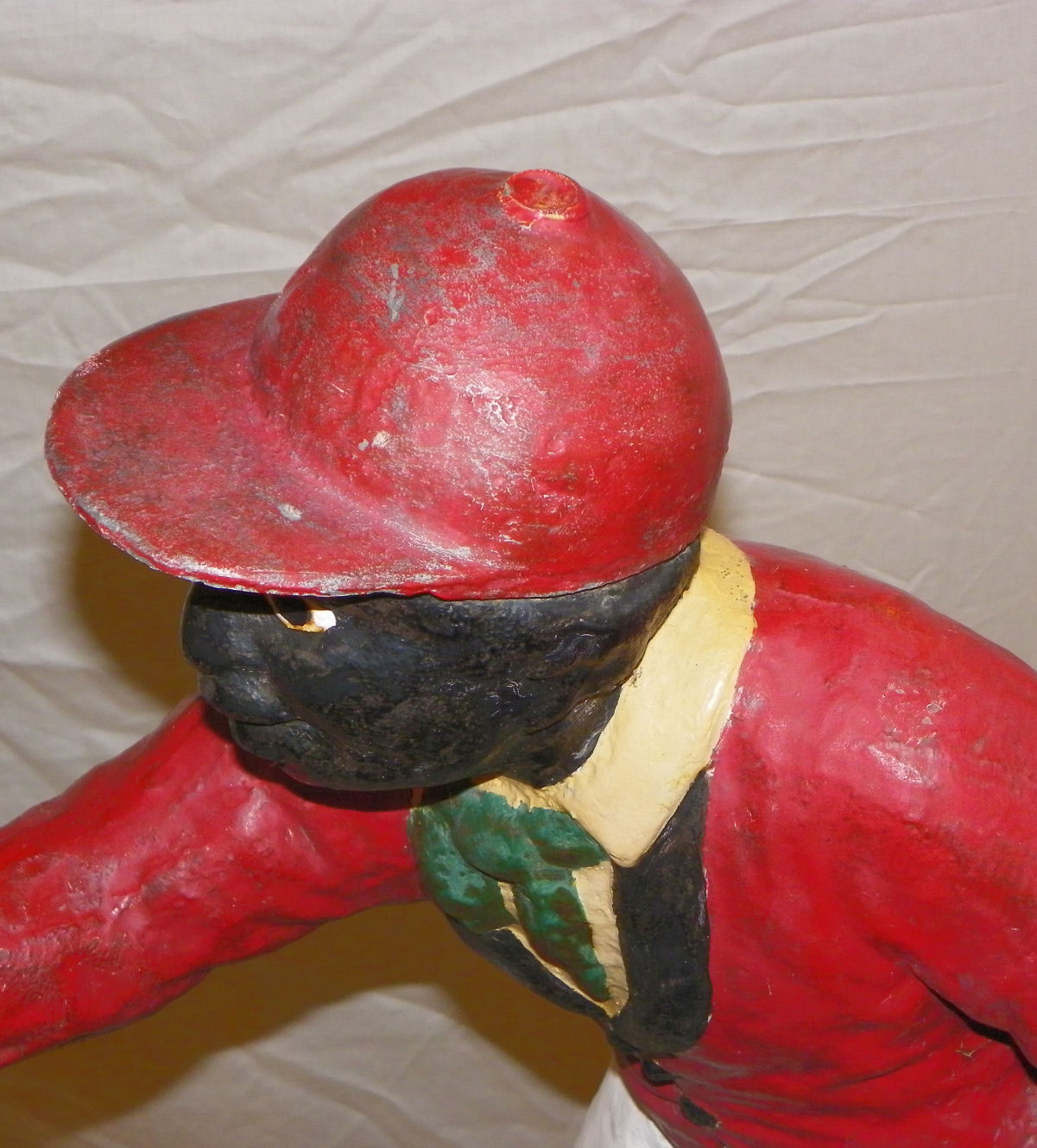 Bargain John's Antiques Antique Cast Iron Red Vest Jockey Hitching