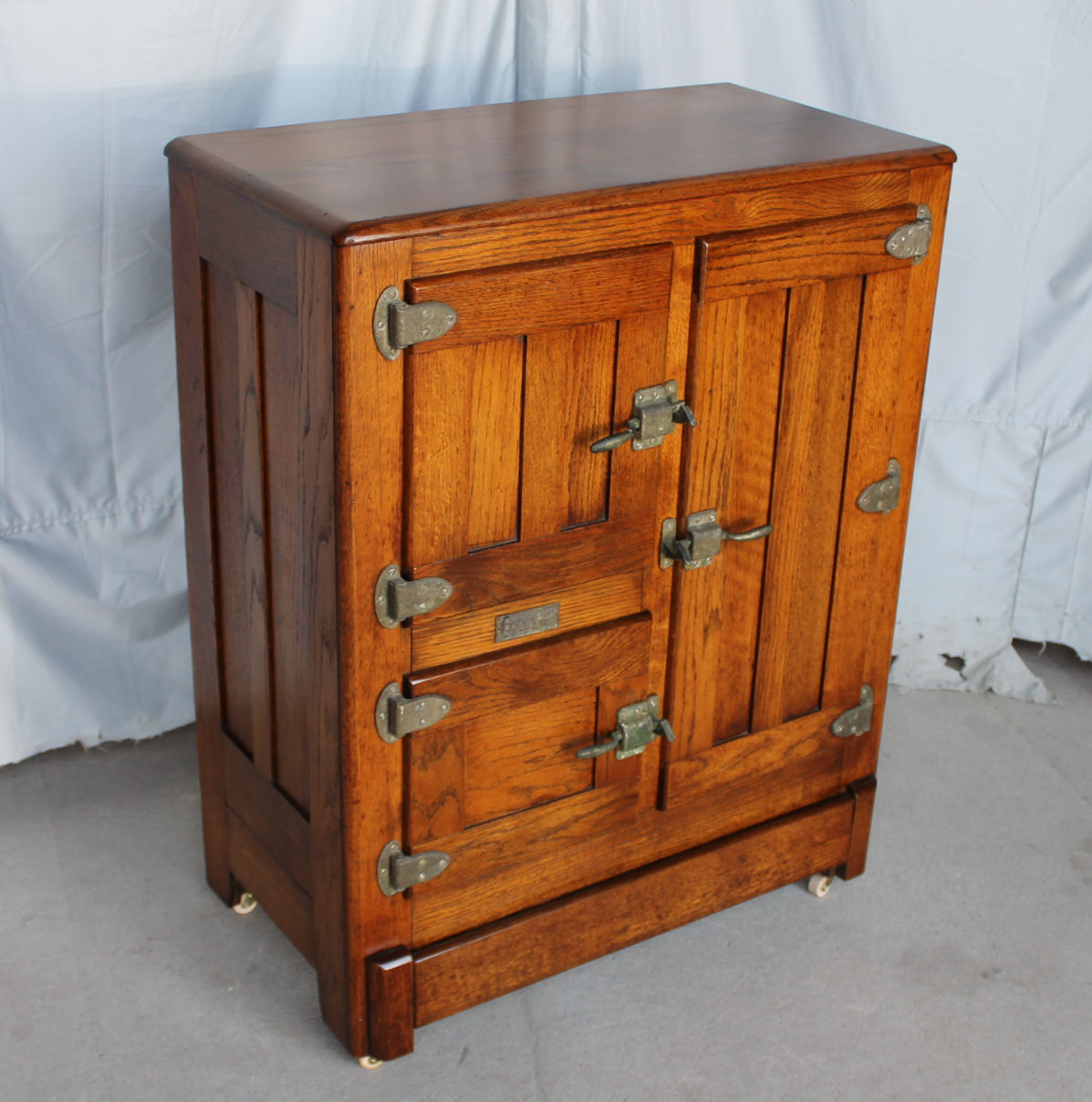 vintage oak ice box