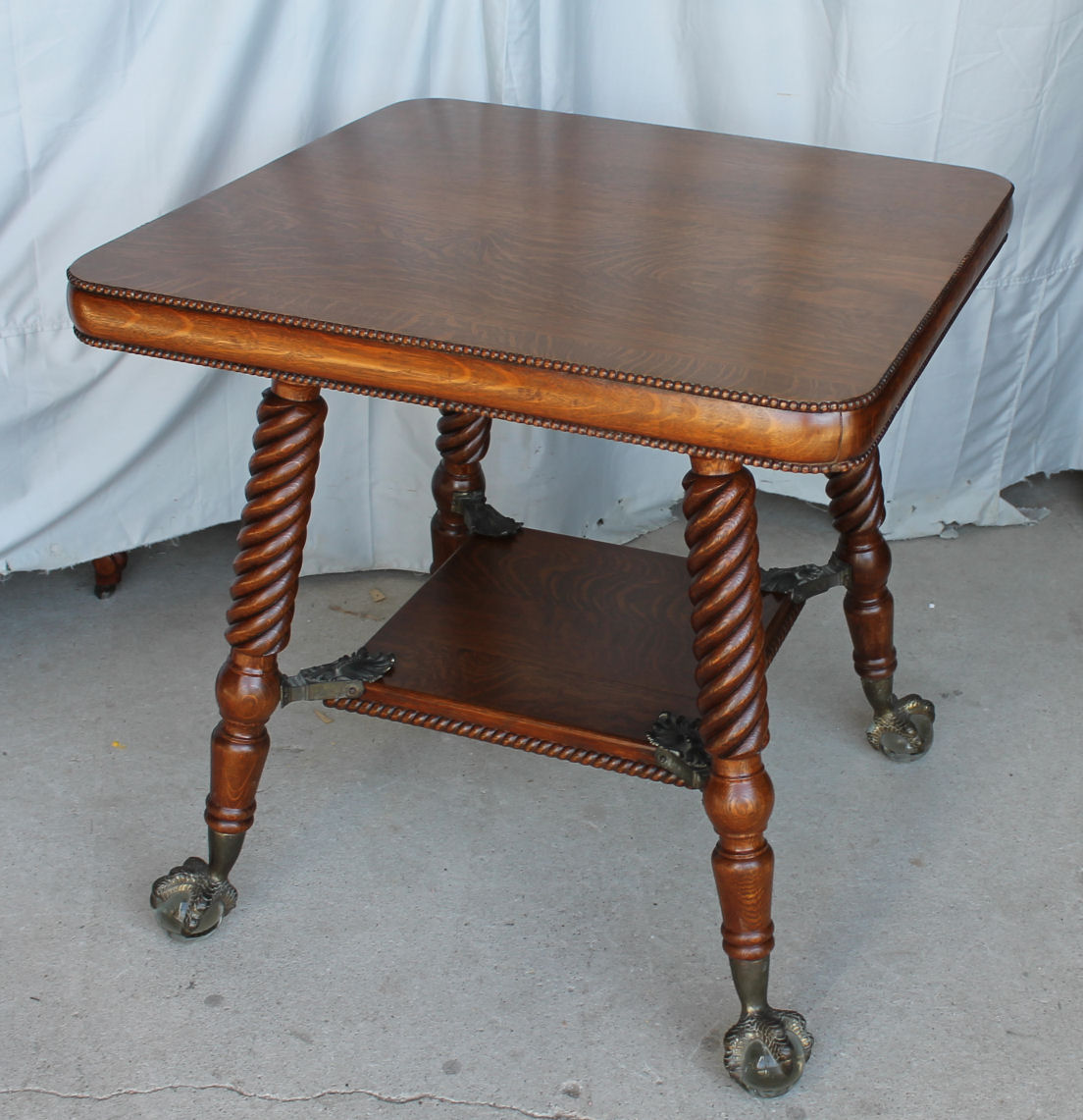 bargain john's antiques antique oak lamp table with