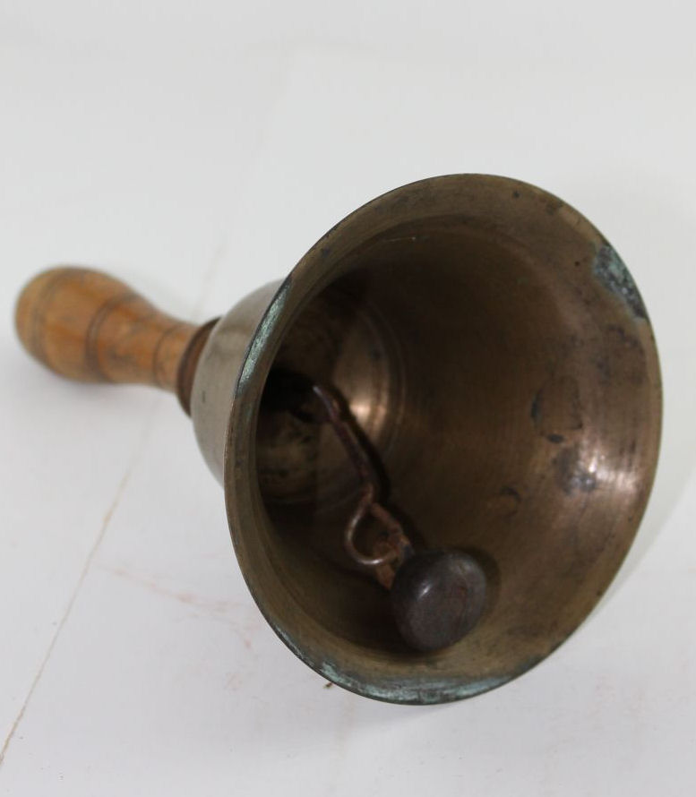 Bargain John's Antiques  Antique Teacher's Brass School Bell