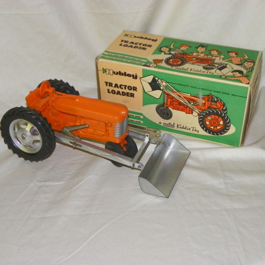 Bargain John's Antiques | Hubley Toy Tractor with Loader original box ...