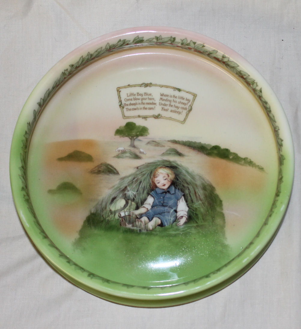 Bargain John S Antiques Little Boy Blue Nursery Rhyme Childs Or Baby Feeding Dish Royal Bayreuth Bargain John S Antiques