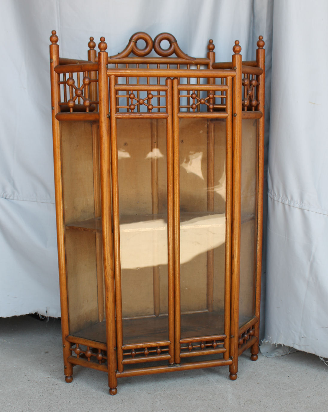 Bargain John S Antiques Antique Oak Stick And Ball Oak Curio