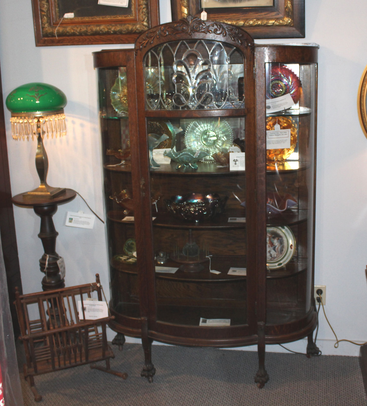 Bargain John S Antiques Antique Oak China Cabinet With Beveled