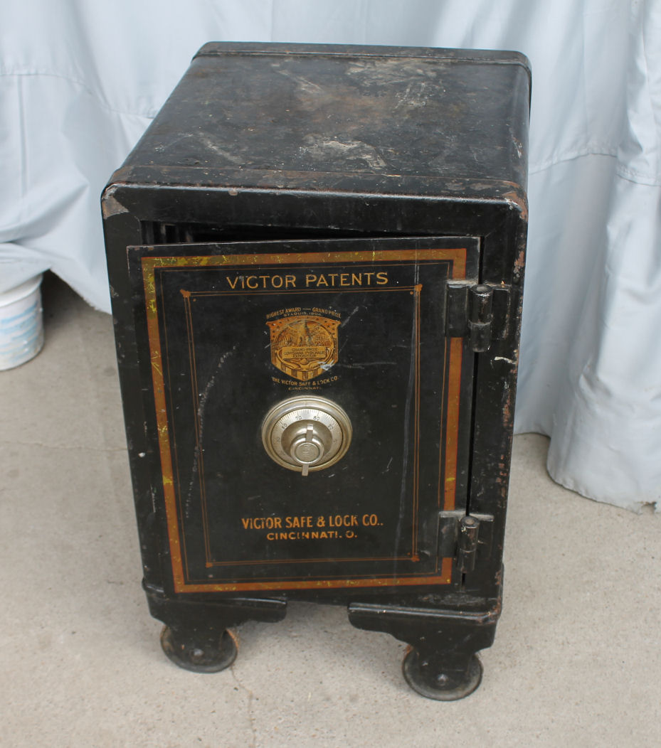Bargain John's Antiques | Iron Safe with Working Combination Lock