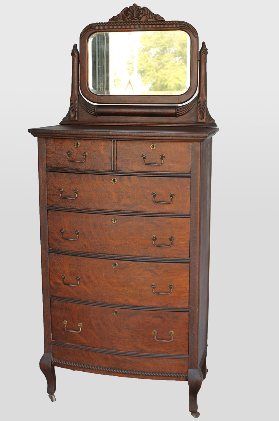 Oak highboy