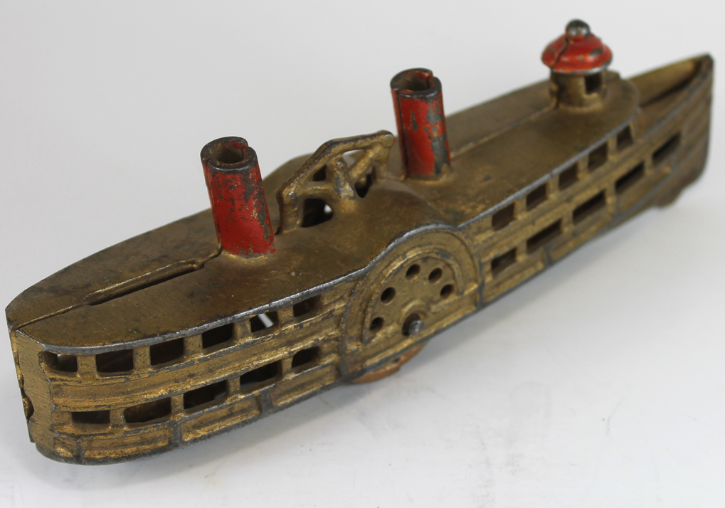 Bargain John's Antiques | Cast Iron Toy STEAMSHIP PADDLE 