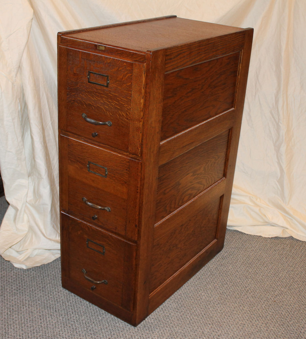 Bargain John's Antiques Oak File 3 drawers