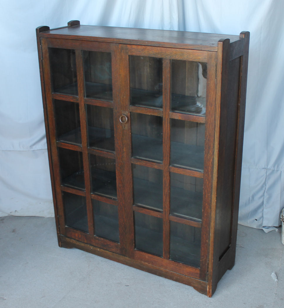 Bargain John's Antiques Mission Oak double door Bookcase 