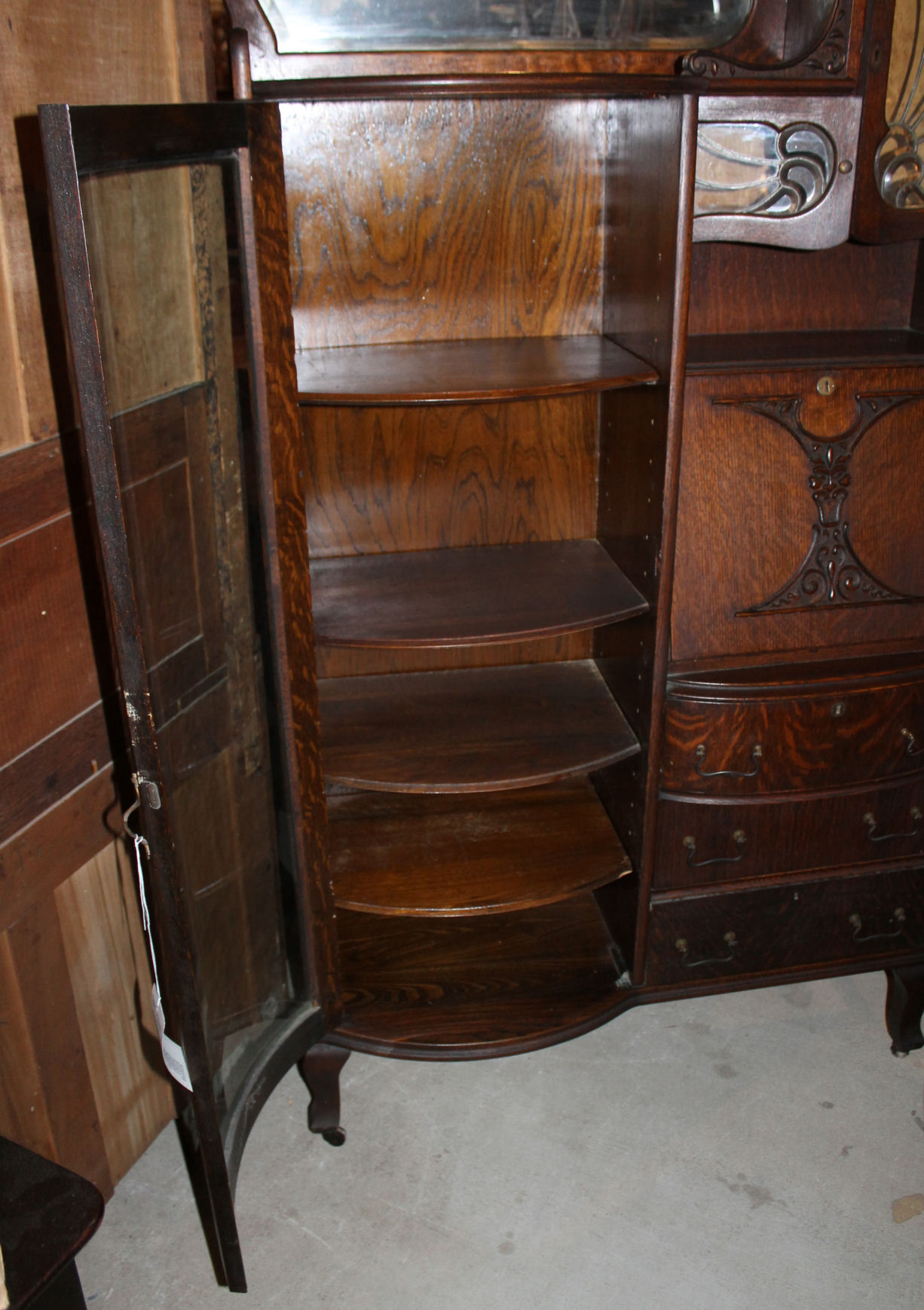 Antique Drop Front Secretary Desk >> Bargain John's Antiques | Victorian Fancy Quarter Sawn Oak Curved Glass Secretary - Bargain John ... Antique Drop Front Secretary Desk >> Bargain John's Antiques | Victorian Fancy Quarter Sawn Oak Curved Glass Secretary - Bargain John ...