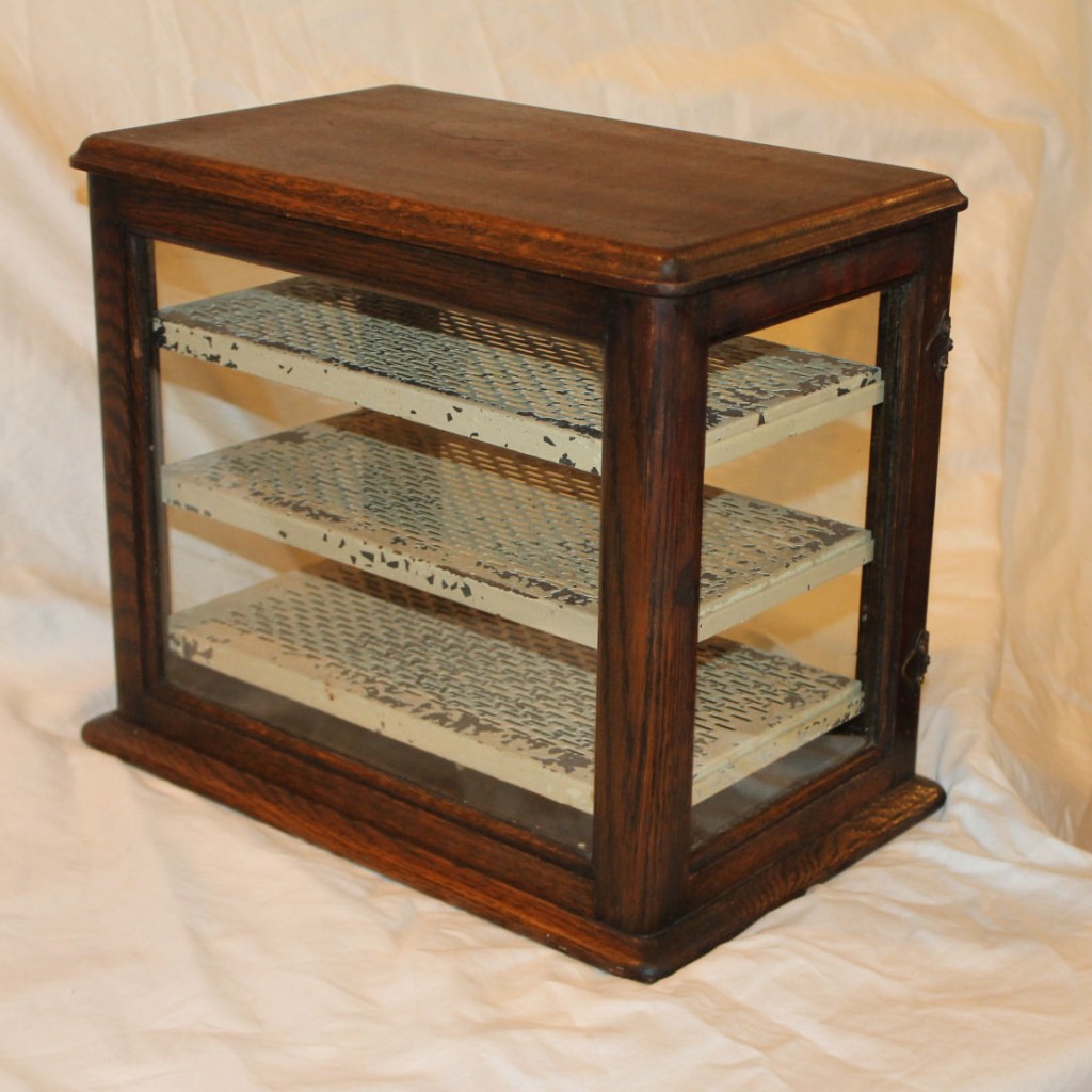 Bargain John's Antiques | Antique Barber Shop Sterilizer Oak Display