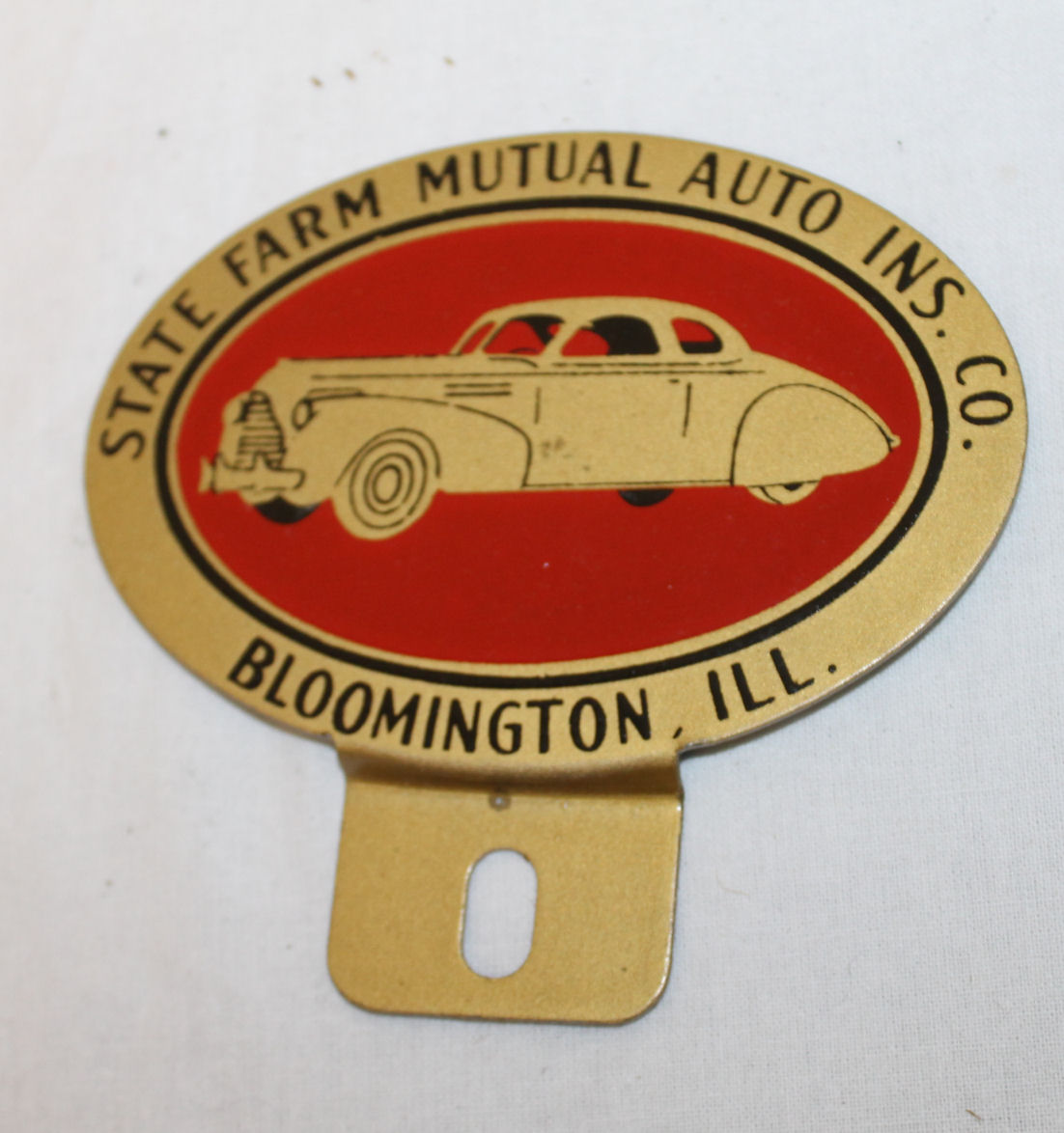 vintage State Farm Insurance 4-AUTO key chain 60th Anniversary license NOS 