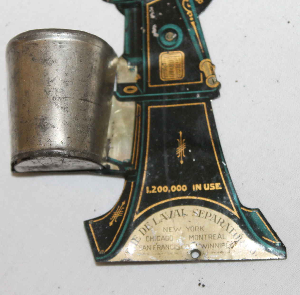 Vintage 1900 DeLaval Advertising Figural Match Holder