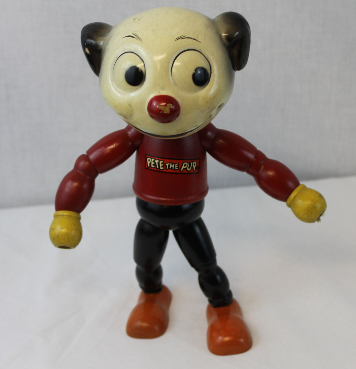 Bargain John's Antiques | Pete the Pup Cartoon Character Wood Segmented Toy  - Bargain John's Antiques