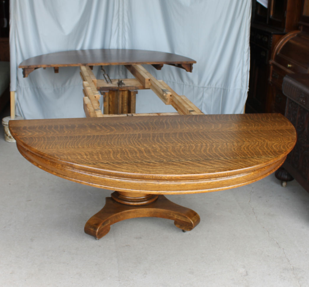 Bargain John's Antiques | Antique Quarter sawn Solid Round ...