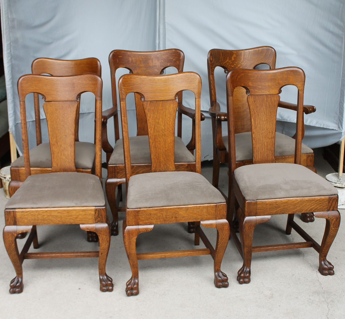 Bargain John S Antiques Blog Archive Set Of Six Oak Chairs Claw Chairs Claw Feet Sold