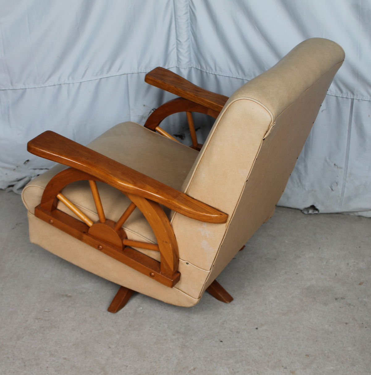 Bargain John's Antiques | Cowboy Furniture - Wagon Wheel Rocking Chair