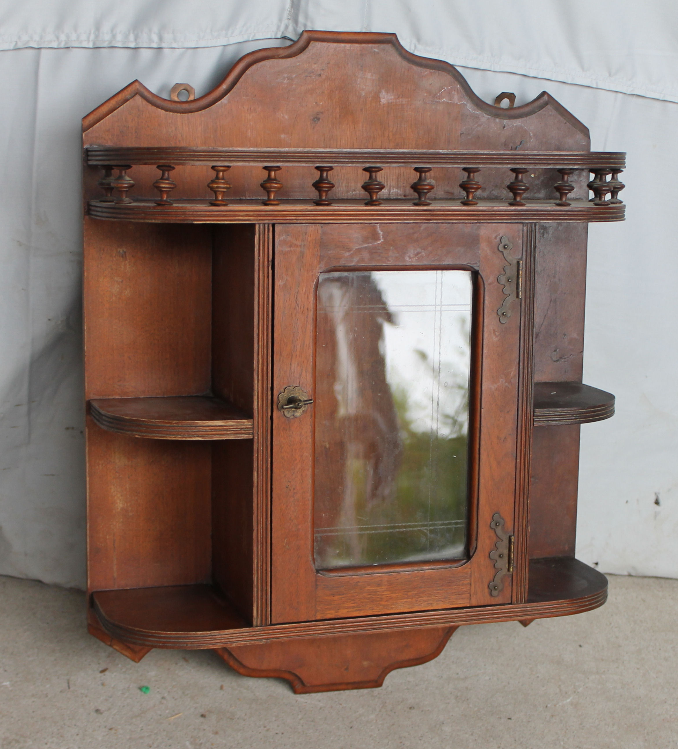 Bargain John S Antiques Victorian Walnut Hanging Wall Mount