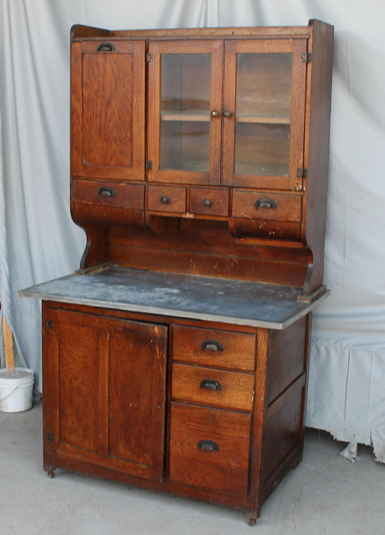 Bargain John's Antiques | Antique Oak Kitchen Cabinet - Wilson
