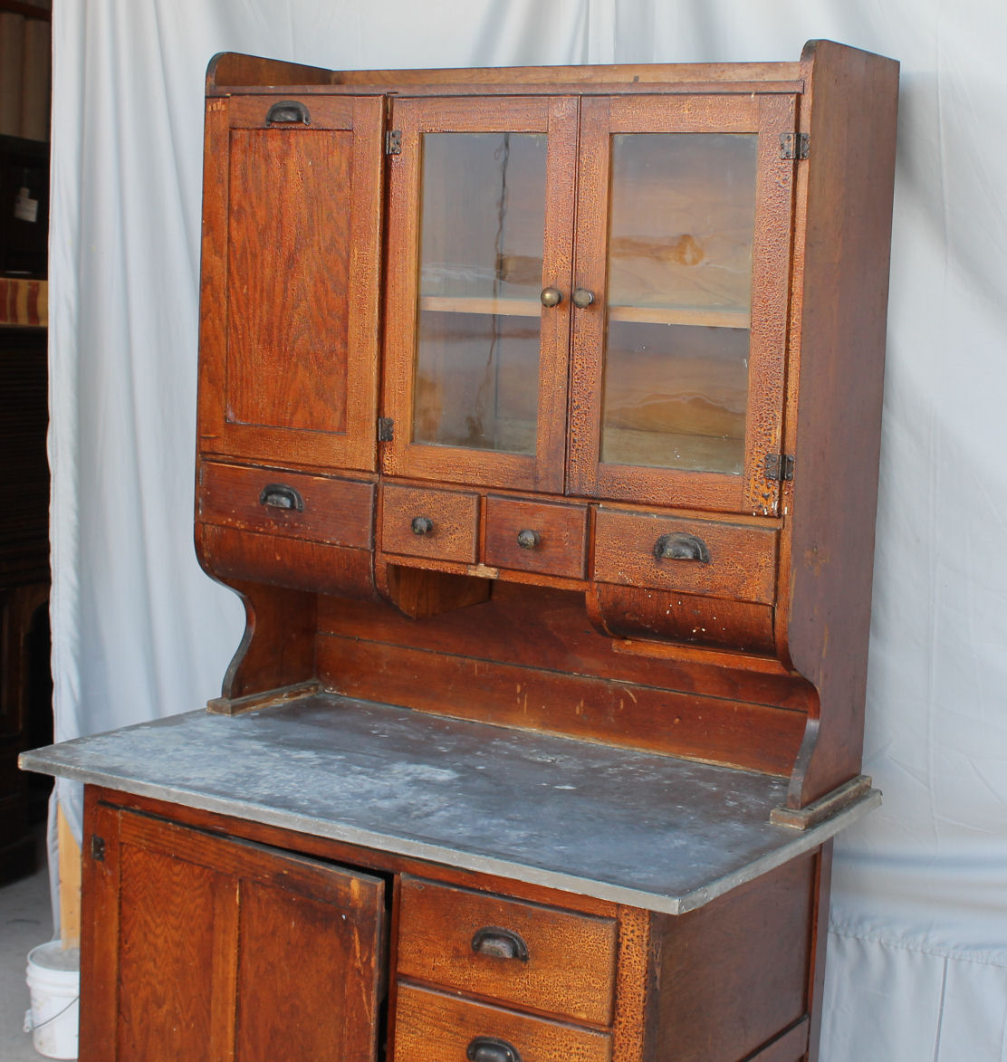 Bargain John's Antiques | Antique Oak Kitchen Cabinet ...