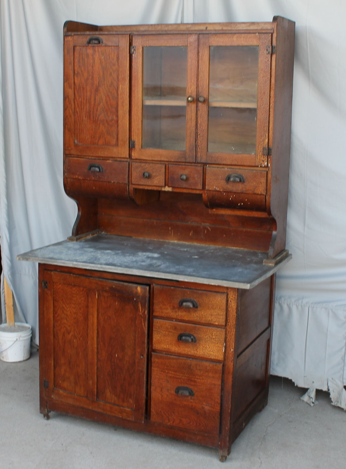 Bargain John s Antiques Antique  Oak Kitchen  Cabinet  