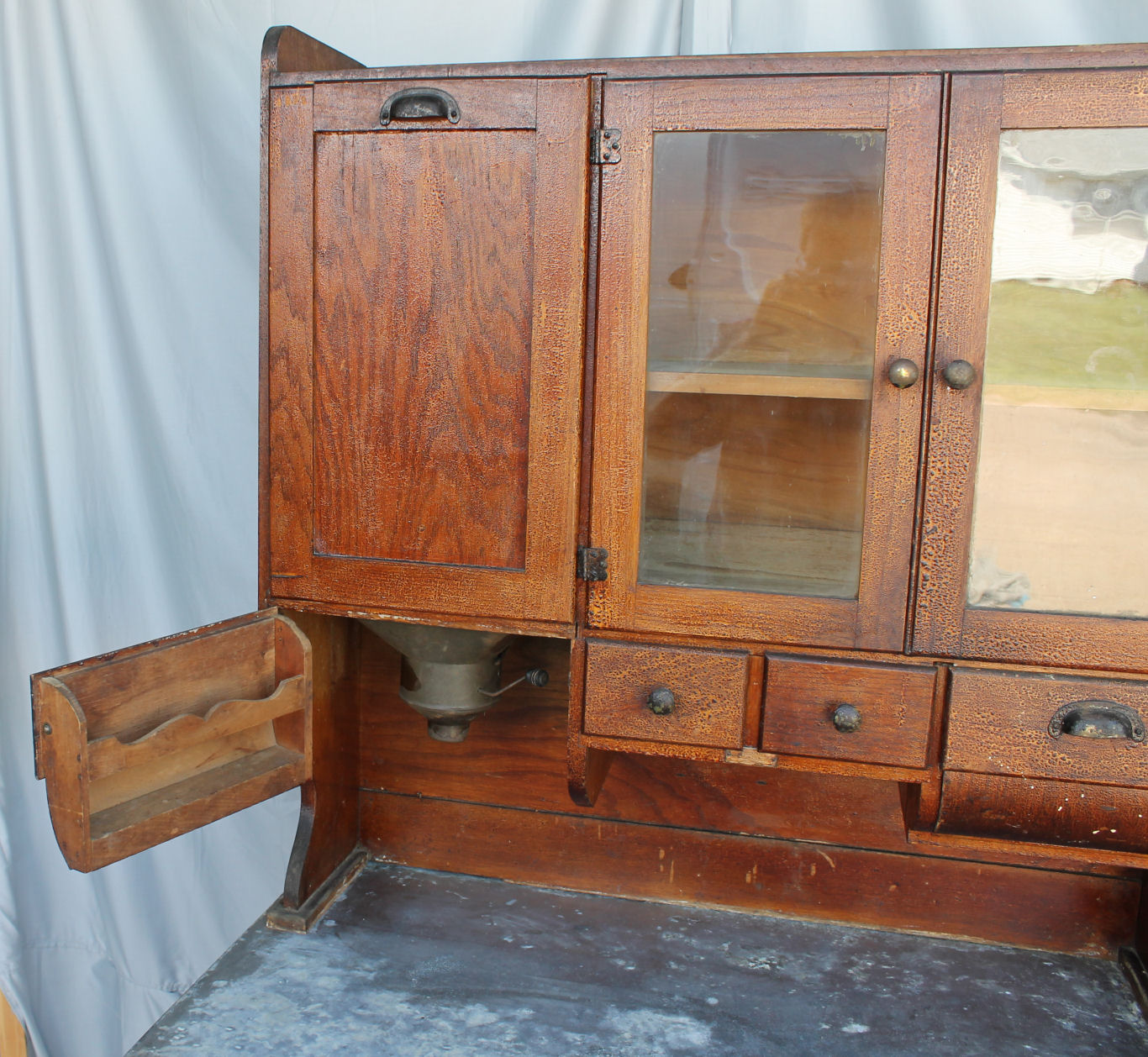 Bargain John's Antiques | Antique Oak Kitchen Cabinet ...