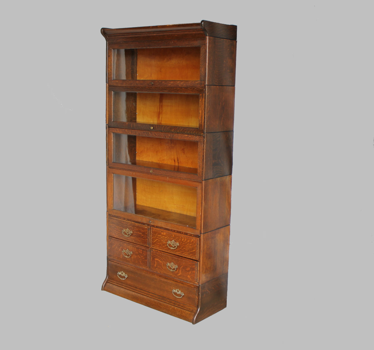 Bargain John S Antiques Antique Oak Bookcase With Five Drawers