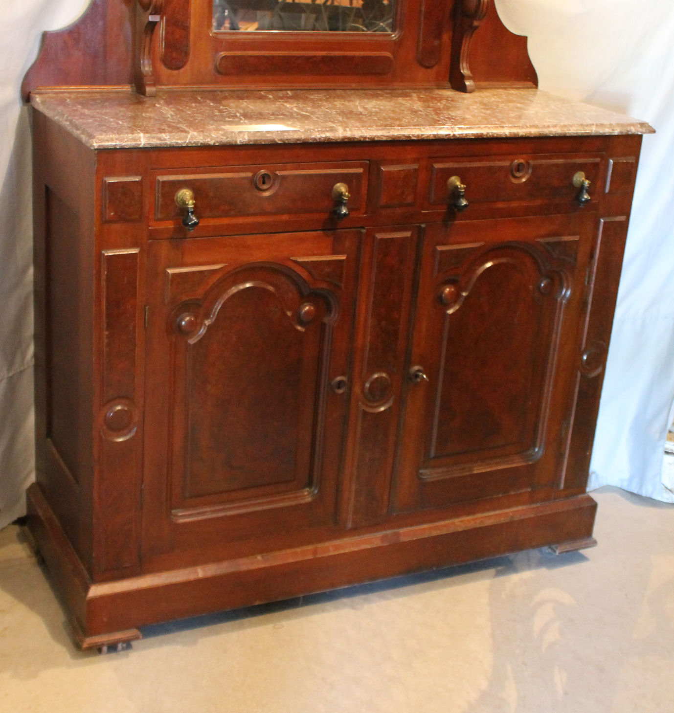 Bargain John S Antiques Antique Victorian Walnut Marble Top