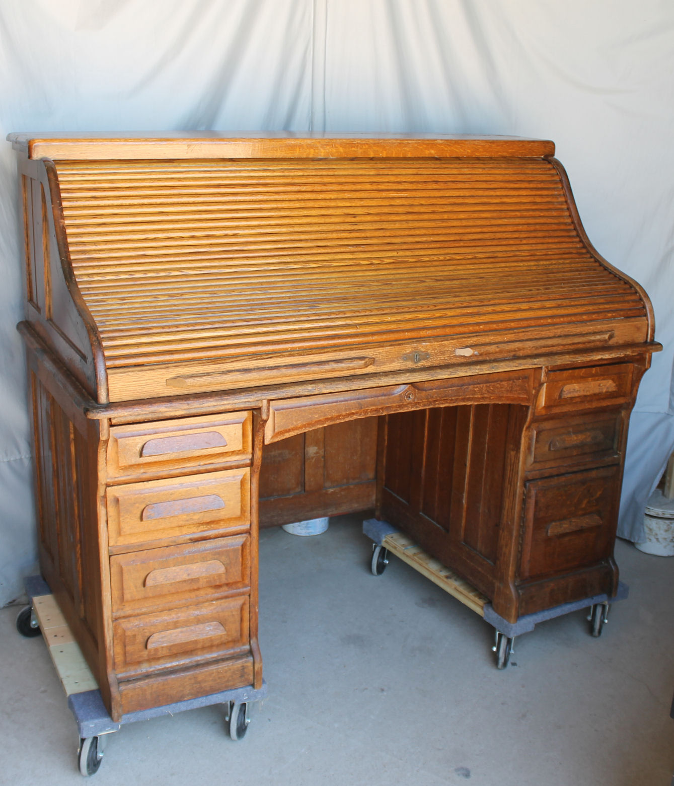 Bargain John S Antiques Oak Rolltop Desk With S Shaped Roll