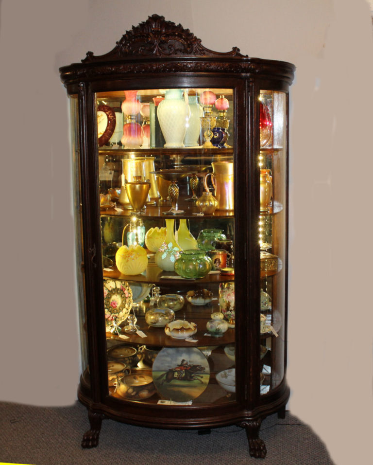 Antique Oak Curio China Cabinet Made By Horner Furniture
