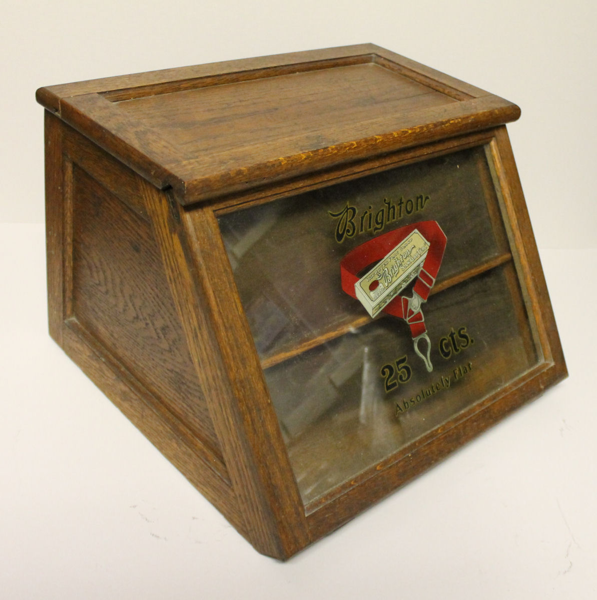 Bargain John's Antiques | Oak Country Store Display Showcase with