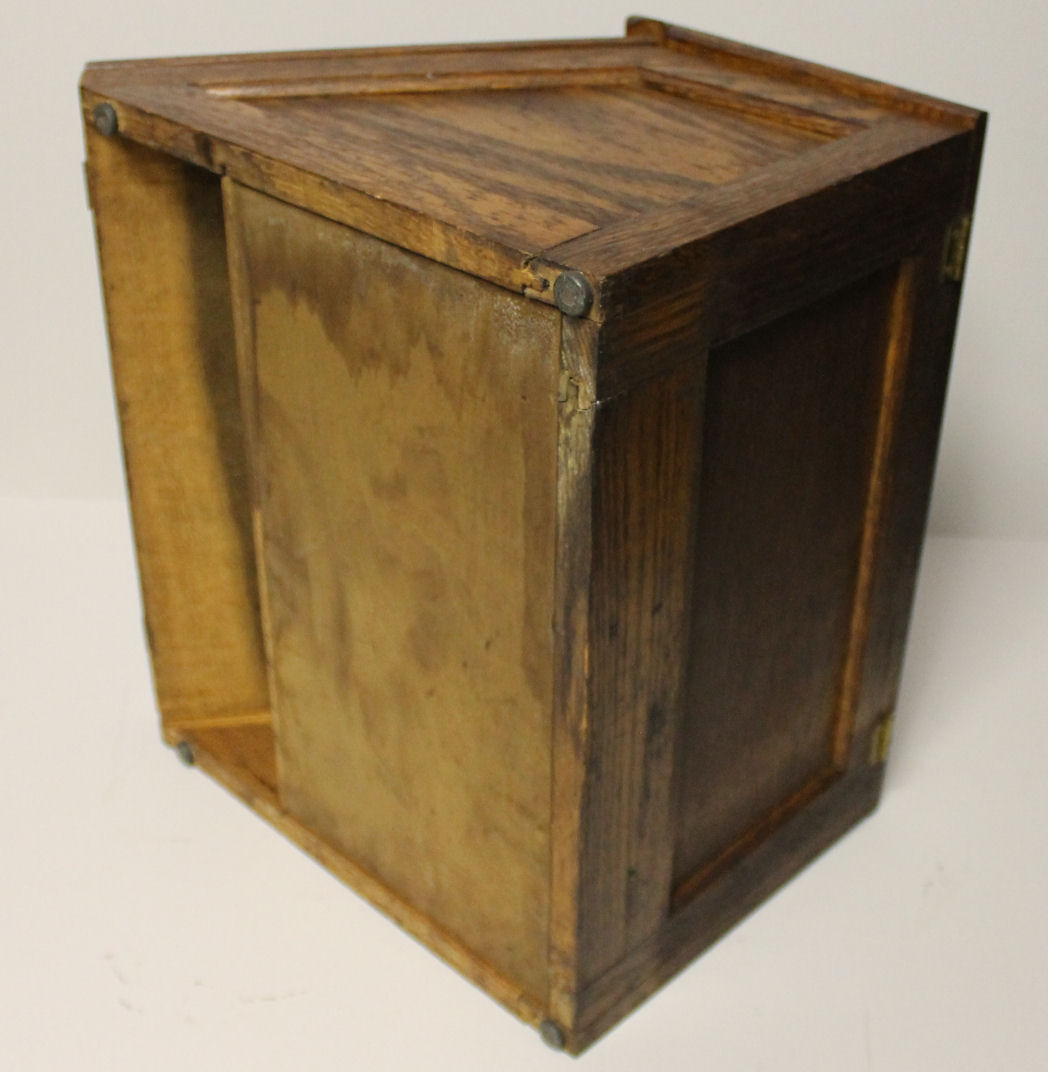 Bargain John's Antiques | Oak Country Store Display Showcase with