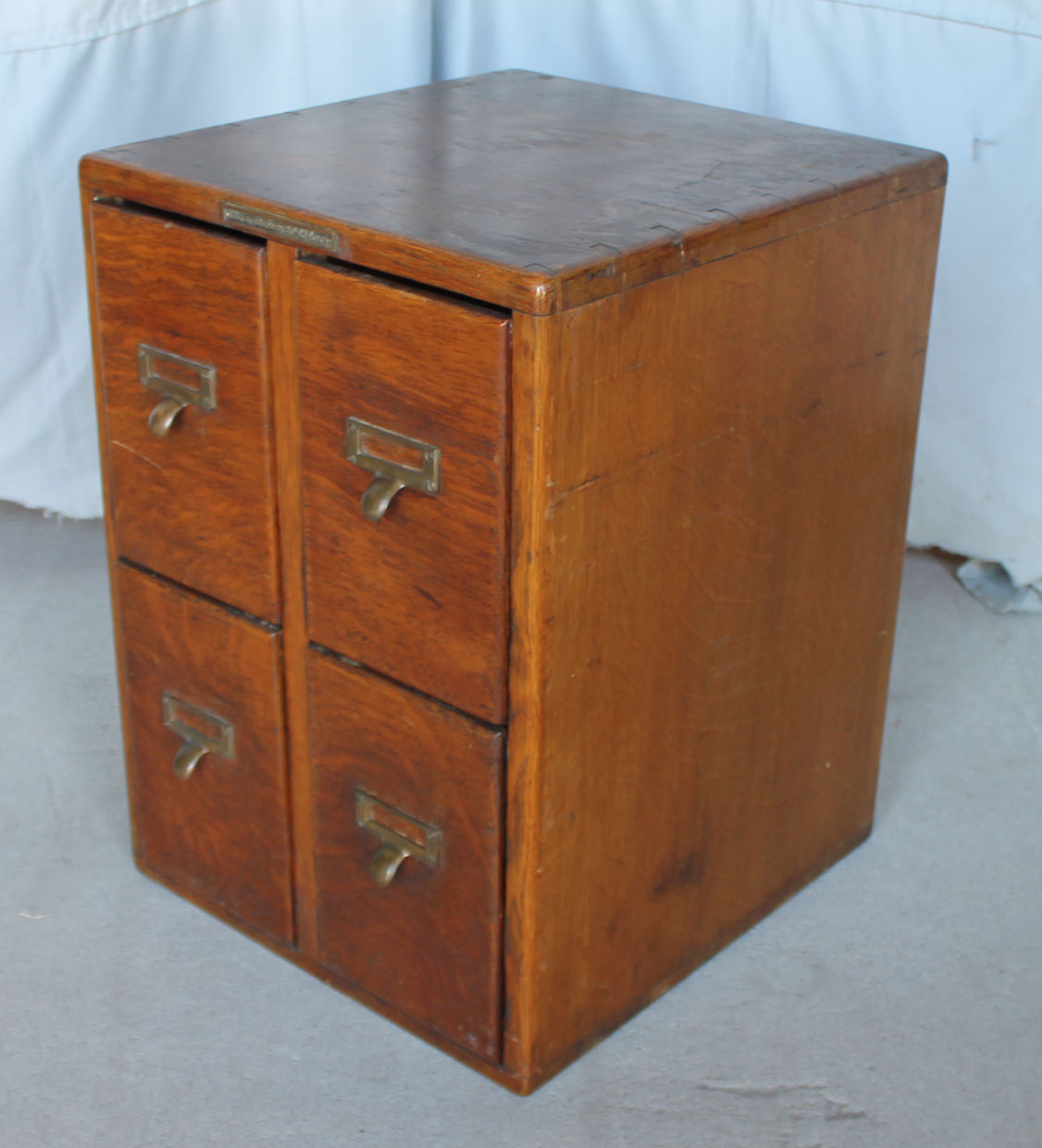 Bargain John S Antiques Antique Oak Desk Top 4 Drawer File