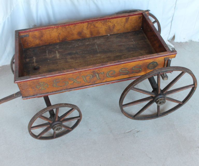 vintage wooden toy wagon