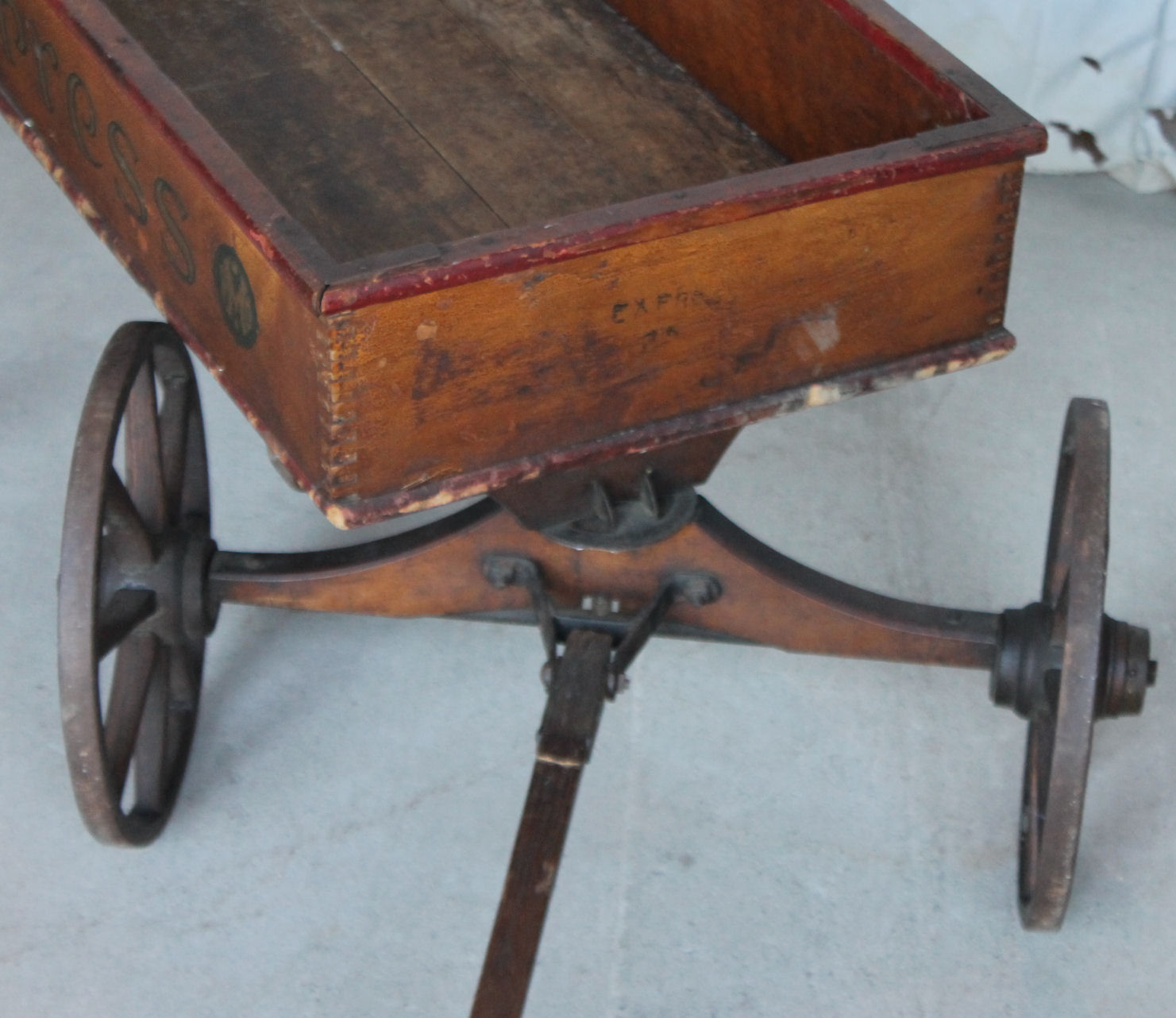 vintage wooden toy wagon