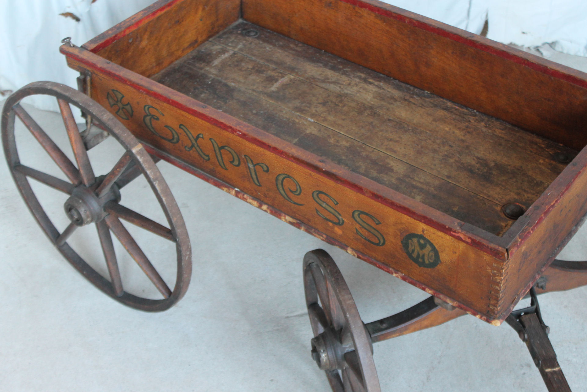 vintage wooden toy wagon